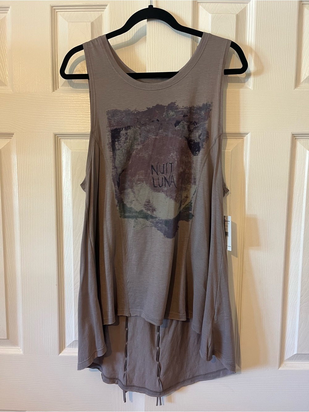NWT Free People Women’s Nuit Luna Graphic Purple Tank Top Size Medium